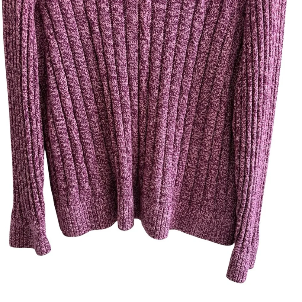 CJ Banks Cable Knit Sweater 1/4 Zip Pullover Long Sleeve 1X Old Money Preppy